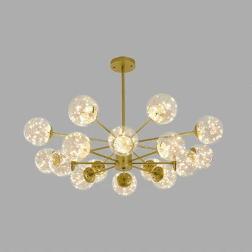 Lysekrone med glaskugler fra NobleLuminance