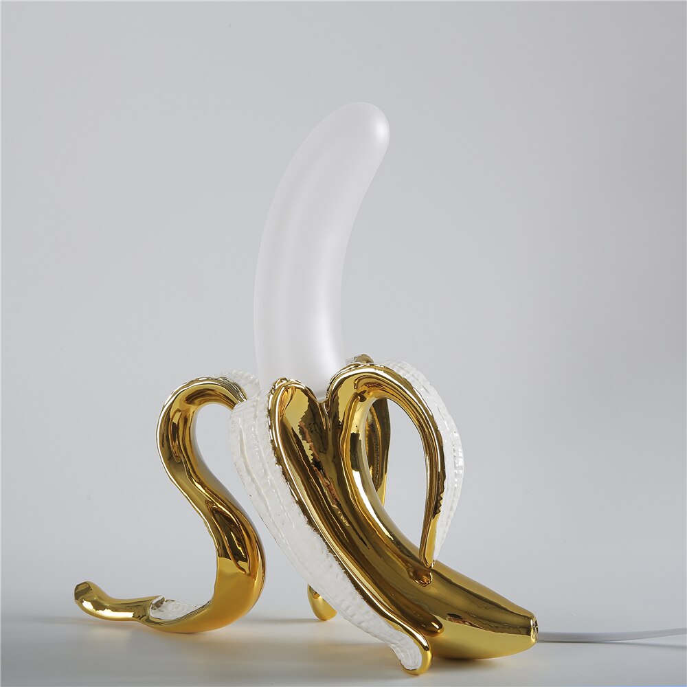 Art Deco bordlamper i bananform