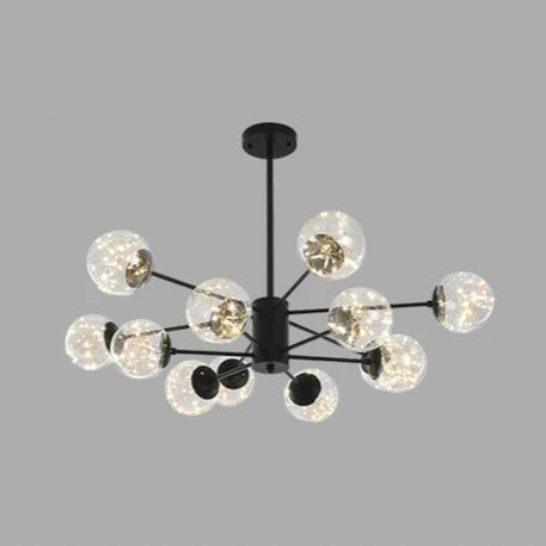 Lysekrone med glaskugler fra NobleLuminance