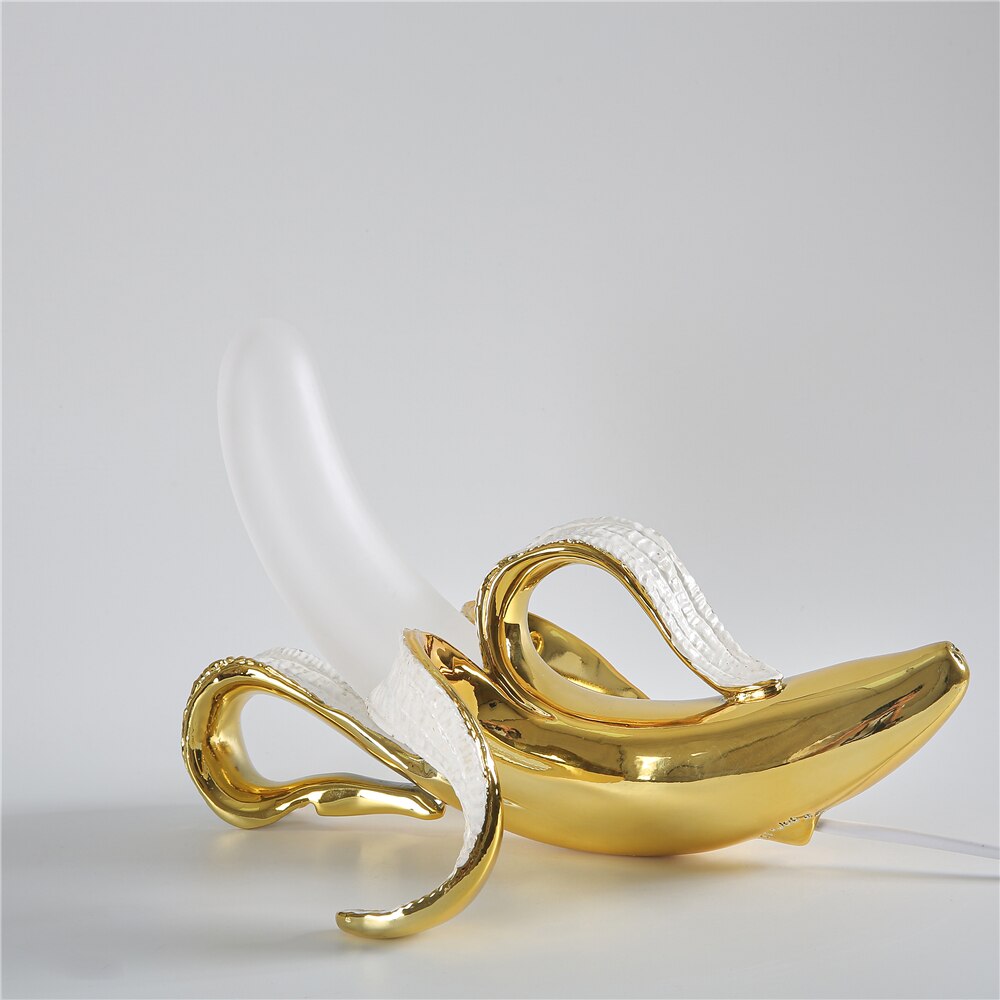 Art Deco bordlamper i bananform