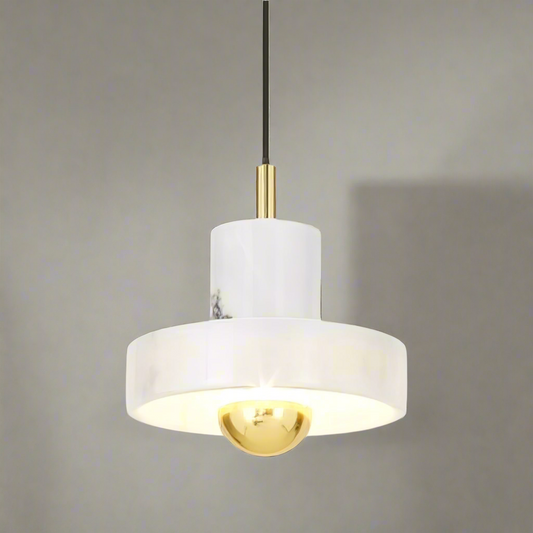 Marmor pendellampe med aura
 - lichtdekor.com