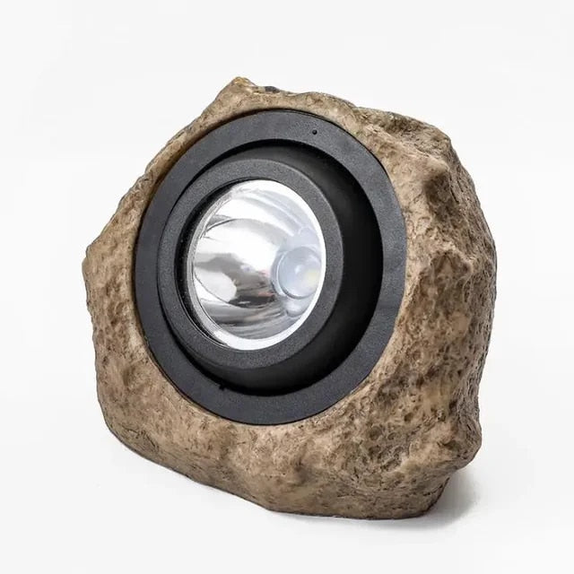 Stenformad solcellslampa RockyLight