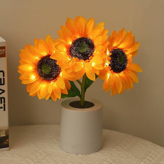 Skinnende solsikke-lampe
 - lichtdekor.com