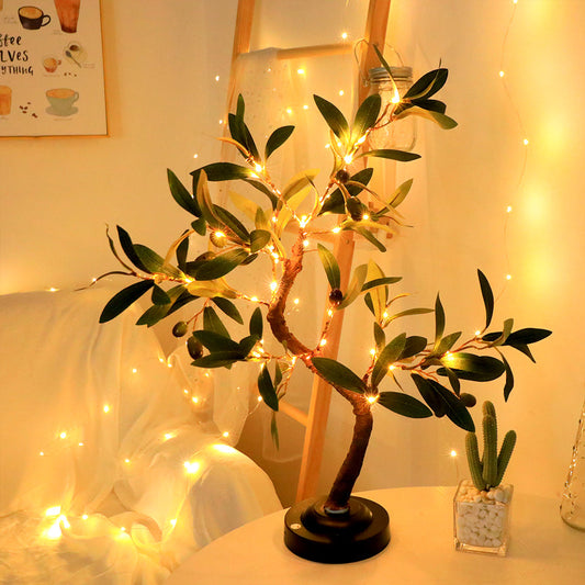 Træ-LED bordlampe
 - lichtdekor.com