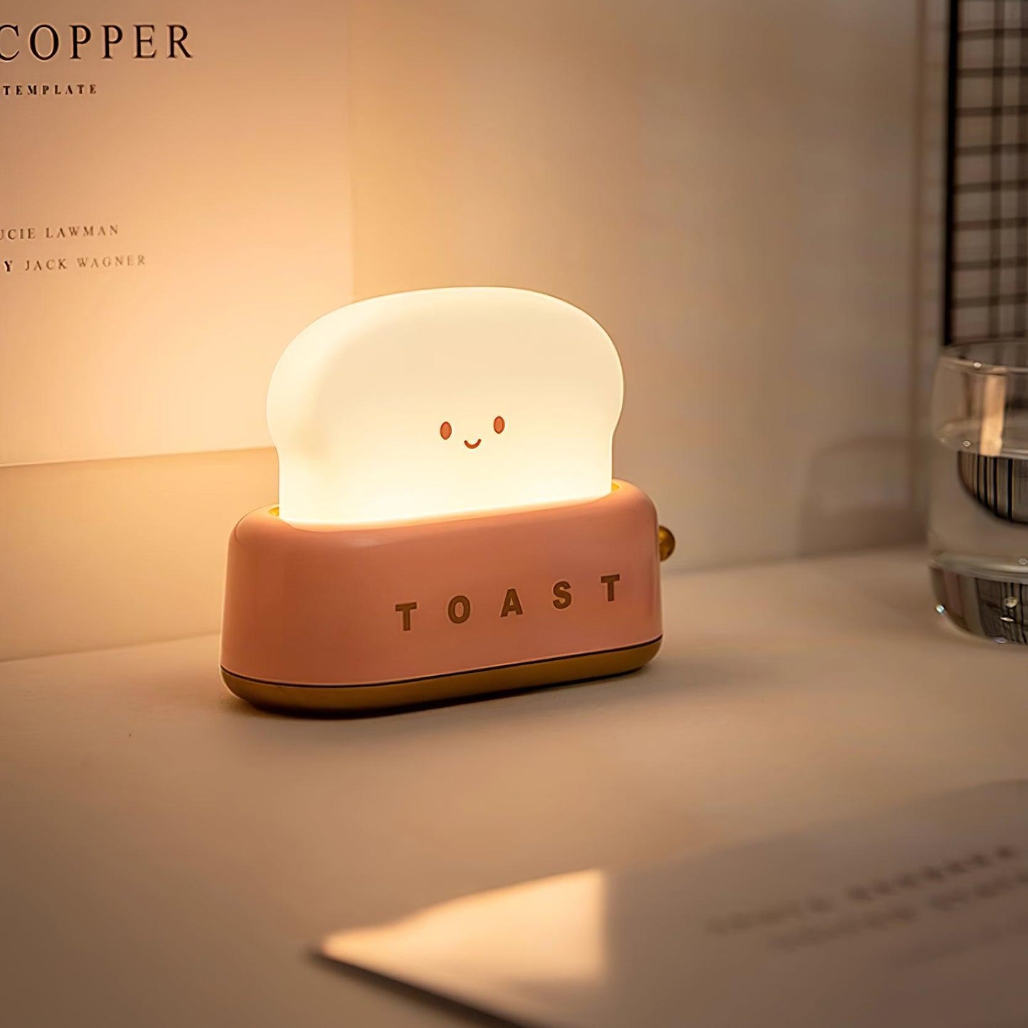 Bordlampe med brødristerdesign (batteridrevet)