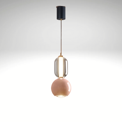 Kreativ Nordisk pendellampe i jern og glas