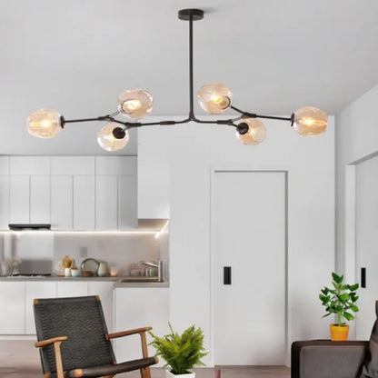Sputnik Chandelier with Bifurcating Bubble Glass