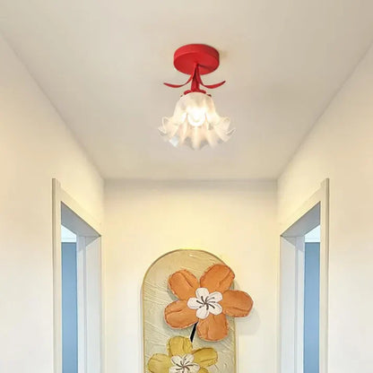 Enkel Fransk Tiffany Mini Blomster Loftlampe