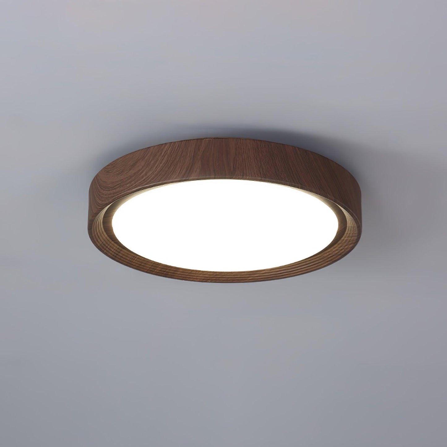 Trækorns loftslampe, rund