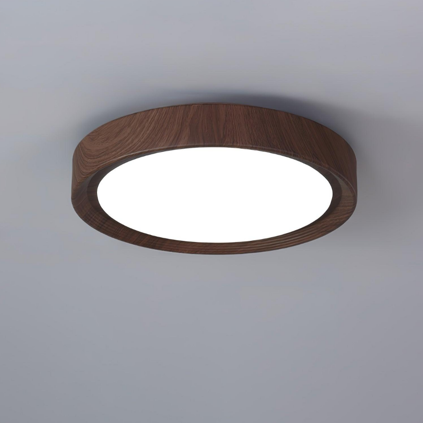Trækorns loftslampe, rund