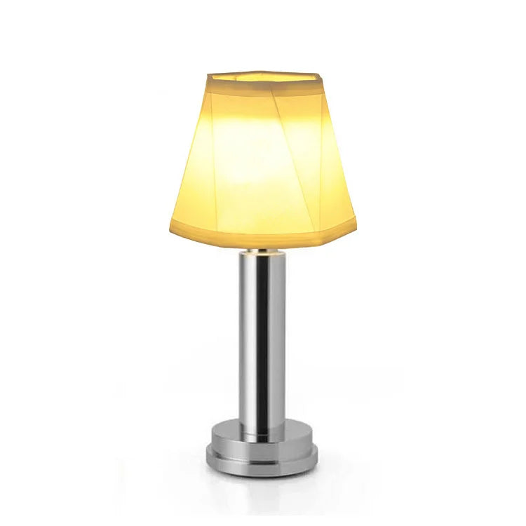 Trådløs LED Bordlampe i Silke og Metal