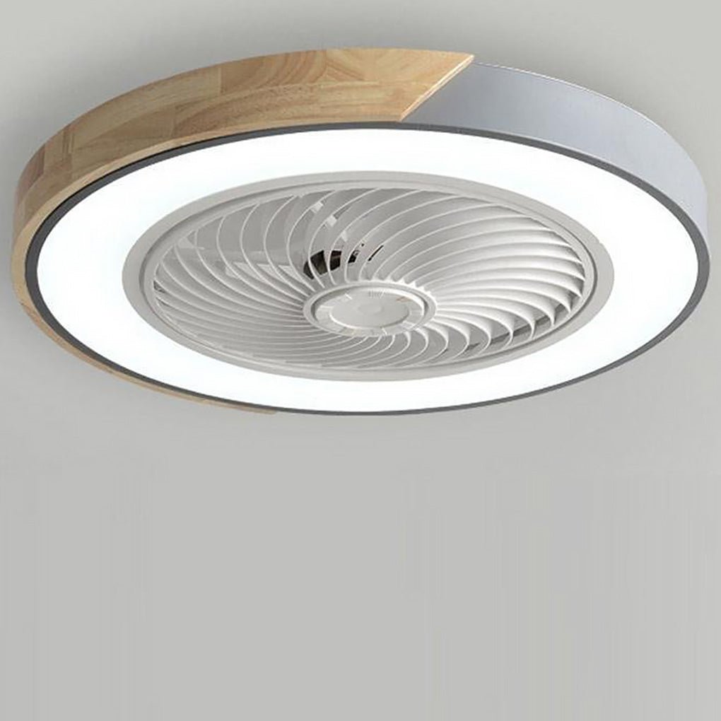 Integreret LED-loftventilator uden blade, rund firkantet, med fjernbetjening