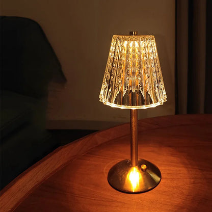 Trådløs krystalbordlampe