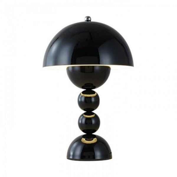Farverig bordlampe med nordiske blomsterknopper