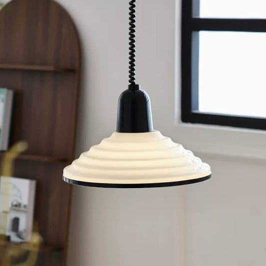 Cremefarvet fransk glaspendel
 - lichtdekor.com